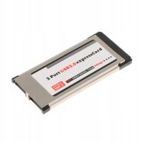 2 porty USB3.0 HUB Express Card PC ExpressCard