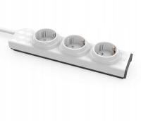 Przedłużacz listwowy Allocacoc 1,5 m 3 szt. gniazd biały