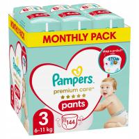 PAMPERS PREMIUM CARE PANTS 3 PIELUCHOMAJTKI 144szt