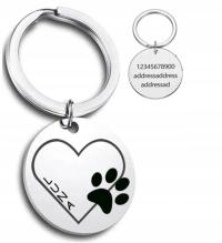 ID АДРЕСНАЯ КАРТА ГРАВЕР СТАЛЬ СЕРДЦЕ