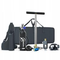 Комплект 1л дайвинг цилиндр с насосом сумка Маска адаптер 6в1 OceanX