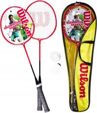 WILSON ZESTAW DO BADMINTONA 2 RAKIETKI HYPER 6000 +LOTKI+TORBA