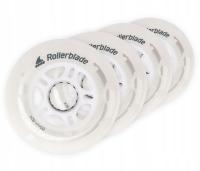 Kółka świecące do rolek Rollerblade MOONBEAMS - białe 80mm 82A 4szt