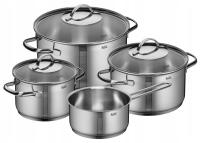 Набор кастрюль с крышками Silit Achat 7el стальной индукционный газ
