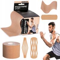 Кинезиологическая Лента Kinesiotaping Tape водоустойчивая бежевая 7.5 cm x 5M