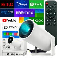 ПРОЕКТОР ВИДЕОПРОЕКТОР ANDROID TV WIFI FULL HD ПОРТАТИВНЫЙ УМНЫЙ ВРАЩАЮЩИЙСЯ ДИНАМИК