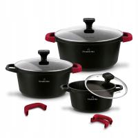 Zestaw GARNKÓW Indukcja POKRYWKA GAZ UCHWYTY Starke Pro Ochre 6 el 20/24/28