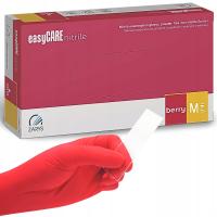 Rękawiczki nitrylowe bezpudrowe easyCARE berry ZARYS malinowe 100 szt.