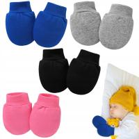 Zestaw rękawiczek niedrapki dla noworodków 4 pary