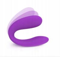 Wibrator bezprzewodowy w kształcie litery U, silikon, różowy