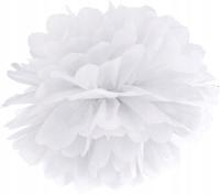 POMPON bibułowy 35 cm biały dekoracja pompony