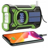 Przenośne radio solarne korbka alarm dynamo awaryjne latarka 5000mAh JB-07G