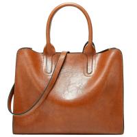 Torebka Damska BRĄZOWA Elegancka Pojemna na Ramię do Ręki Pasek Brązowy