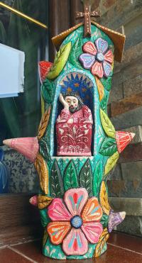 Старая чудесная народная домашняя святыня Христос Иисус веселый Ecce Homo