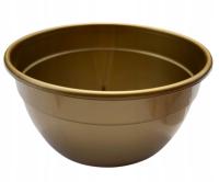 OSŁONKA DONICZKA MISA STROIK KOMPOZYCJE KWIATOWE 16 CM ZŁOTA