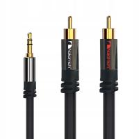 Kabel audio Nakamichi 2RCA - minijack 3,5 mm 2 m OFC