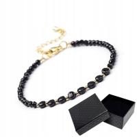 Czarny Turmalin bransoletka Bransoletka Kamień czarny