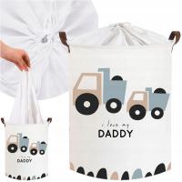 KOSZ NA ZABAWKI ZAMYKANY POJEMNIK ORGANIZER I LOVE DADDY PREMIUM XL 43l