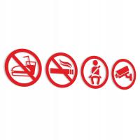 Naklejki - Zapnij Pasy, Zakazy 5,3x23 cm #AT05R wycinane z folii