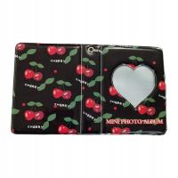 3-calowy Mini Album na Zdjęcia Słodka Książka Do Przechowywania Obrazków Wiśnia z Miłością