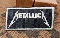 Metallica Czarna Biała Naszywka Haftowana