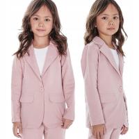 Wygodna marynarka dla dziewczynki Pudrowy Róż 104/110