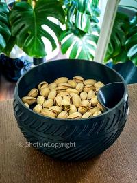 Miska na pistacje dwukomorowa miska na słonecznik orzechy