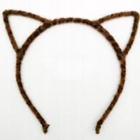 Seksowna czarna koronkowa opaska z uszami kota kob