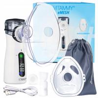 INHALATOR SIATECZKOWY MESH Z WYŚWIETLACZEM LCD AKUMULATOROWY VITAMMY EMESH
