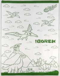 Kocyk dziecięcy bawełniany z imieniem i metryczką na prezent do łóżeczka