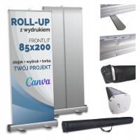 ROLL-UP ROLLUP 85x200 rollup z wydrukiem STANDARD FRONTLIT projekt CANVA