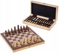 SQUARE - Szachy drewniane SZKOLNE 290 Orzechowe 29 x 29 cm - Krol 60 mm