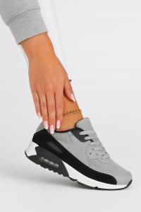 Buty sportowe damskie Bella Paris szare skóra ekologiczna