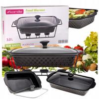 NACZYNIE z PODGRZEWACZEM DUŻE POJEMNE żaroodporne 3L CERAMICZNE KAMILLE