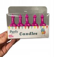 Свечи партии пенис Candles 5pcs Pack Pink