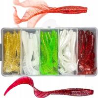 Zestaw Przynęt Gumowych Wędkarskich Twistery Przynęty na Spining Mega 50szt