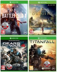Zestaw Battlefield / Assassin's / Gears of War / Titanfall XBOX ONE 4-GRY