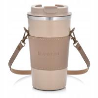 98886 Kubek termiczny z paskiem Camel 500 ml beżowy AMBITION
