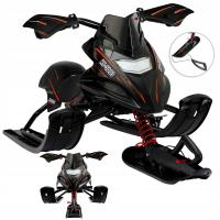 Sanki nartosanki metalowe kierownica hamulec nożny skuter do 60 kg czarne