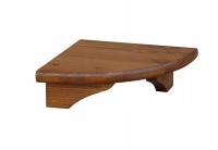 PÓŁKA ROGOWA WISZĄCA DREWNIANA ŚREDNIA KOLOR DĄB