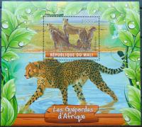 Gepardy afrykańskie fauna Mali 2020 blok #ML20-34