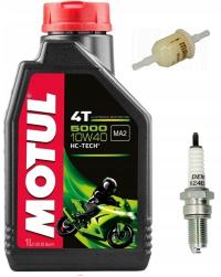 OLEJ MOTUL+ŚWIECA DENSO+FILTR Kymco Zing II 125cc