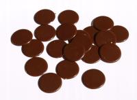 Фишки 15х1, 4 мм коричневые 20 шт. блохи