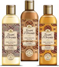 TESORI d'Oriente Olejki pod prysznic Amla, Argan, Tsubaki 3x250ml