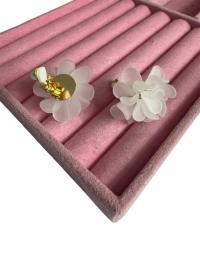 Klipsy akrylowe kwiaty piękne złote cudo c105