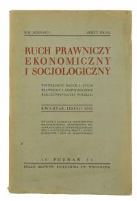 Ruch Prawniczy Ekonomiczny i Socjologiczny zeszyt 2. 1931 rok