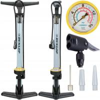 POMPKA ROWEROWA Samochodowa z MANOMETREM Podłogowa Do Roweru DUNLOP