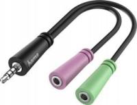 Hama 00200352 kabel audio 0,15 m 3.5mm 2 x 3.5mm Czarny
