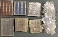 8455. Zestaw używanych kart do monet i opakowań po monetach