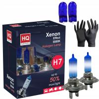 ŻARÓWKI H7 12V 55W XENON EFFECT HQ AUTOMOTIVE 5500K SUPER ZIMNE BIAŁE + W5W